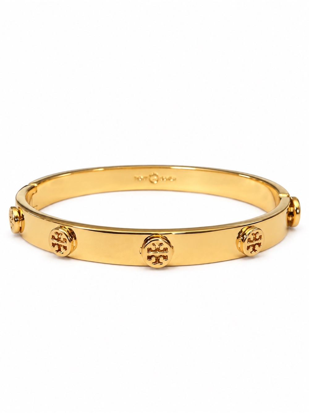NWOT Tory Burch Gold Logo Disc Bangle Bracelet